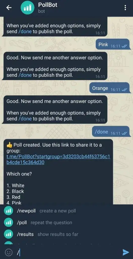 Telegram Pollbot