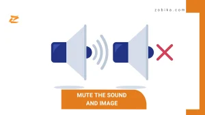 Mute the sound and image